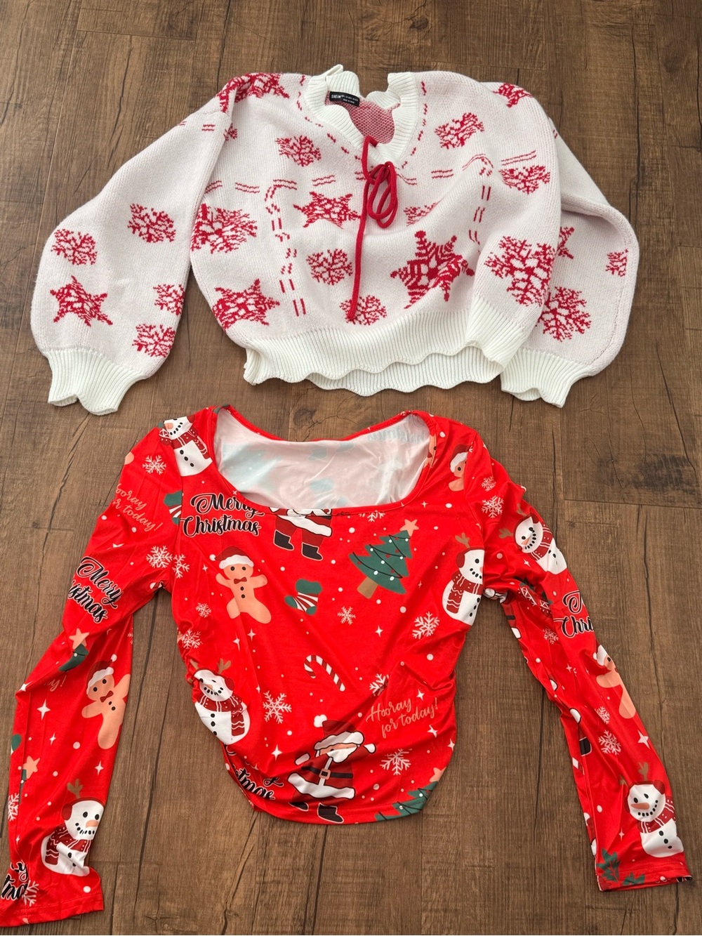 Christmas Sweater & Long Sleeve Tee